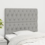 Cabeceros 2 unidades de tela gris claro 90x7x78/88 cm de vidaXL, Cabeceros y pies de cama - Ref: Foro24-3116650, Precio: 59,3...