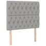 Kopfteile 2 Einheiten aus hellgrauem Stoff 90x7x78/88 cm von vidaXL, Kopf- und Fußteile - Ref: Foro24-3116650, Preis: 58,41 €...