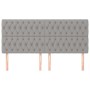 Cabeceros 4 unidades de tela gris claro 100x7x78/88 cm de vidaXL, Cabeceros y pies de cama - Ref: Foro24-3116690, Precio: 116...