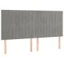 Kopfteile 4 Einheiten aus hellgrauem Samt 90x5x78/88 cm von vidaXL, Kopf- und Fußteile - Ref: Foro24-3116630, Preis: 111,53 €...