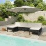 Set muebles de jardín 6 piezas y cojines ratán sintético negro en Conjuntos de jardín | Comprar online en Foru.es