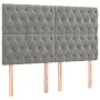 Headboards 4 units light gray velvet 72x7x78/88 cm by vidaXL, Headboards and footboards - Ref: Foro24-3116716, Price: 119,21 ...