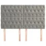 Headboards 4 units light gray velvet 72x7x78/88 cm by vidaXL, Headboards and footboards - Ref: Foro24-3116716, Price: 119,21 ...