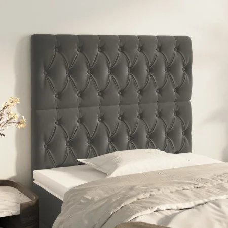 Kopfteile 2 Einheiten aus dunkelgrauem Samt 100x7x78/88 cm von vidaXL, Kopf- und Fußteile - Ref: Foro24-3116711, Preis: 71,95...