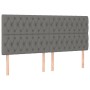 Cabeceros 4 unidades de tela gris oscuro 100x7x78/88 cm de vidaXL, Cabeceros y pies de cama - Ref: Foro24-3116691, Precio: 12...