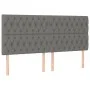 Cabeceros 4 unidades de tela gris oscuro 100x7x78/88 cm de vidaXL, Cabeceros y pies de cama - Ref: Foro24-3116691, Precio: 12...