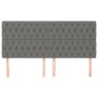 Cabeceros 4 unidades de tela gris oscuro 100x7x78/88 cm de vidaXL, Cabeceros y pies de cama - Ref: Foro24-3116691, Precio: 12...