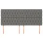 Cabeceros 4 unidades de tela gris oscuro 100x7x78/88 cm de vidaXL, Cabeceros y pies de cama - Ref: Foro24-3116691, Precio: 12...