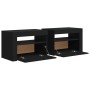 Mesitas de noche con luces LED 2 uds negro 60x35x40 cm de vidaXL, Mesitas de noche - Ref: Foro24-3080735, Precio: 112,31 €, D...