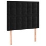 Cabeceros 2 unidades de terciopelo negro 100x5x78/88 cm de vidaXL, Cabeceros y pies de cama - Ref: Foro24-3116810, Precio: 58...