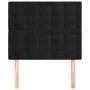 Cabeceros 2 unidades de terciopelo negro 100x5x78/88 cm de vidaXL, Cabeceros y pies de cama - Ref: Foro24-3116810, Precio: 58...