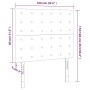 Cabeceros 2 unidades de terciopelo negro 100x5x78/88 cm de vidaXL, Cabeceros y pies de cama - Ref: Foro24-3116810, Precio: 58...