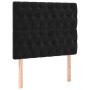 Cabeceros 2 unidades de terciopelo negro 90x7x78/88 cm de vidaXL, Cabeceros y pies de cama - Ref: Foro24-3116706, Precio: 89,...