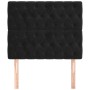 Cabeceros 2 unidades de terciopelo negro 90x7x78/88 cm de vidaXL, Cabeceros y pies de cama - Ref: Foro24-3116706, Precio: 89,...