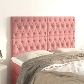Headboards 4 units of pink velvet 72x7x78/88 cm by vidaXL, Headboards and footboards - Ref: Foro24-3116721, Price: 160,18 €, ...