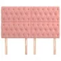 Headboards 4 units of pink velvet 72x7x78/88 cm by vidaXL, Headboards and footboards - Ref: Foro24-3116721, Price: 160,18 €, ...