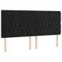 Cabeceros 4 unidades de terciopelo negro 100x7x78/88 cm de vidaXL, Cabeceros y pies de cama - Ref: Foro24-3116736, Precio: 14...