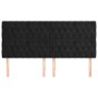 Cabeceros 4 unidades de terciopelo negro 100x7x78/88 cm de vidaXL, Cabeceros y pies de cama - Ref: Foro24-3116736, Precio: 15...