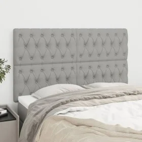 Headboards 4 units light gray fabric 72x7x78/88 cm by vidaXL, Headboards and footboards - Ref: Foro24-3116666, Price: 111,05 ...