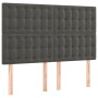 Cabeceros 4 unidades terciopelo gris oscuro 72x5x78/88 cm de vidaXL, Cabeceros y pies de cama - Ref: Foro24-3116815, Precio: ...