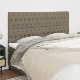 Cabeceros 4 unidades de tela gris taupe 90x7x78/88 cm de vidaXL, Cabeceros y pies de cama - Ref: Foro24-3116686, Precio: 163,...