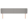 Cabecero de tela gris claro 163x23x78/88 cm de vidaXL, Cabeceros y pies de cama - Ref: Foro24-3116870, Precio: 68,72 €, Descu...