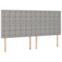 Cabeceros 4 unidades de tela gris claro 90x5x78/88 cm de vidaXL, Cabeceros y pies de cama - Ref: Foro24-3116780, Precio: 112,...