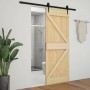 Puerta corredera con herrajes madera maciza de pino 80x210 cm en Puertas | Comprar online en Foru.es