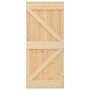 Puerta corredera con herrajes madera maciza de pino 80x210 cm en Puertas | Comprar online en Foru.es