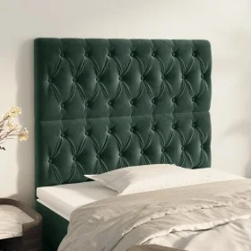 Kopfteile 2 Einheiten aus dunkelgrünem Samt 100x7x78/88 cm von vidaXL, Kopf- und Fußteile - Ref: Foro24-3116713, Preis: 93,40...