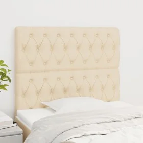 Kopfteile 2 Einheiten aus cremefarbenem Stoff 100x7x78/88 cm von vidaXL, Kopf- und Fußteile - Ref: Foro24-3116663, Preis: 80,...