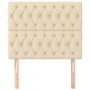 Cabeceros 2 unidades de tela color crema 100x7x78/88 cm de vidaXL, Cabeceros y pies de cama - Ref: Foro24-3116663, Precio: 81...