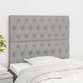 Cabeceros 2 unidades de tela gris claro 100x7x78/88 cm de vidaXL, Cabeceros y pies de cama - Ref: Foro24-3116658, Precio: 61,...