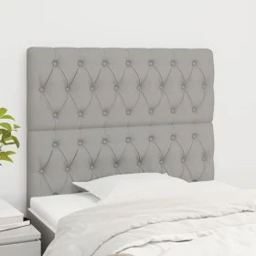 Headboards 2 units of light gray fabric 100x7x78/88 cm by vidaXL, Headboards and footboards - Ref: Foro24-3116658, Price: 61,...