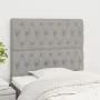 Kopfteile 2 Einheiten aus hellgrauem Stoff 100x7x78/88 cm von vidaXL, Kopf- und Fußteile - Ref: Foro24-3116658, Preis: 61,21 ...