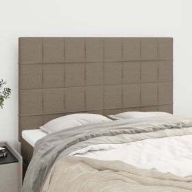 Cabeceros 4 unidades tela gris taupe 72x5x78/88 cm de vidaXL, Cabeceros y pies de cama - Ref: Foro24-3116334, Precio: 88,03 €...