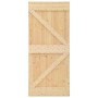 Puerta corredera con herrajes madera maciza de pino 80x210 cm en Puertas | Comprar online en Foru.es