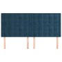 Cabeceros 4 unidades de terciopelo azul oscuro 90x5x78/88 cm de vidaXL, Cabeceros y pies de cama - Ref: Foro24-3116830, Preci...