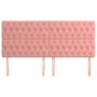 Cabeceros 4 unidades de terciopelo rosa 90x7x78/88 cm de vidaXL, Cabeceros y pies de cama - Ref: Foro24-3116733, Precio: 135,...
