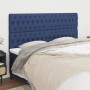 Cabeceros 4 unidades de tela azul 90x7x78/88 cm de vidaXL, Cabeceros y pies de cama - Ref: Foro24-3116688, Precio: 146,74 €, ...