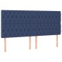 Cabeceros 4 unidades de tela azul 90x7x78/88 cm de vidaXL, Cabeceros y pies de cama - Ref: Foro24-3116688, Precio: 146,74 €, ...