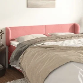 Rosa Samtkopfteil 203x23x78/88 cm von vidaXL, Kopf- und Fußteile - Ref: Foro24-3116935, Preis: 64,48 €, Rabatt: %