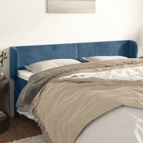 Cabecero de terciopelo azul oscuro 163x23x78/88 cm de vidaXL, Cabeceros y pies de cama - Ref: Foro24-3116922, Precio: 78,26 €...