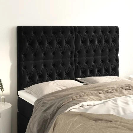 Kopfteile 4 Einheiten aus schwarzem Samt 72x7x78/88 cm von vidaXL, Kopf- und Fußteile - Ref: Foro24-3116718, Preis: 145,07 €,...