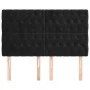Cabeceros 4 unidades terciopelo negro 72x7x78/88 cm de vidaXL, Cabeceros y pies de cama - Ref: Foro24-3116718, Precio: 145,07...
