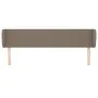 Cabecero de tela gris taupe 203x23x78/88 cm de vidaXL, Cabeceros y pies de cama - Ref: Foro24-3116890, Precio: 79,09 €, Descu...