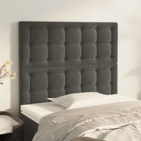 Headboards 2 units of dark gray velvet 80x5x78/88 cm by vidaXL, Headboards and footboards - Ref: Foro24-3116797, Price: 67,99...
