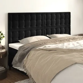 Kopfteile 4 Einheiten aus schwarzem Samt 80x5x78/88 cm von vidaXL, Kopf- und Fußteile - Ref: Foro24-3116822, Preis: 102,56 €,...