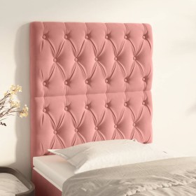 Cabeceros 2 unidades de terciopelo rosa 80x7x78/88 cm de vidaXL, Cabeceros y pies de cama - Ref: Foro24-3116703, Precio: 70,5...