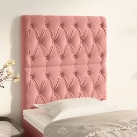 Cabeceros 2 unidades de terciopelo rosa 80x7x78/88 cm de vidaXL, Cabeceros y pies de cama - Ref: Foro24-3116703, Precio: 69,5...